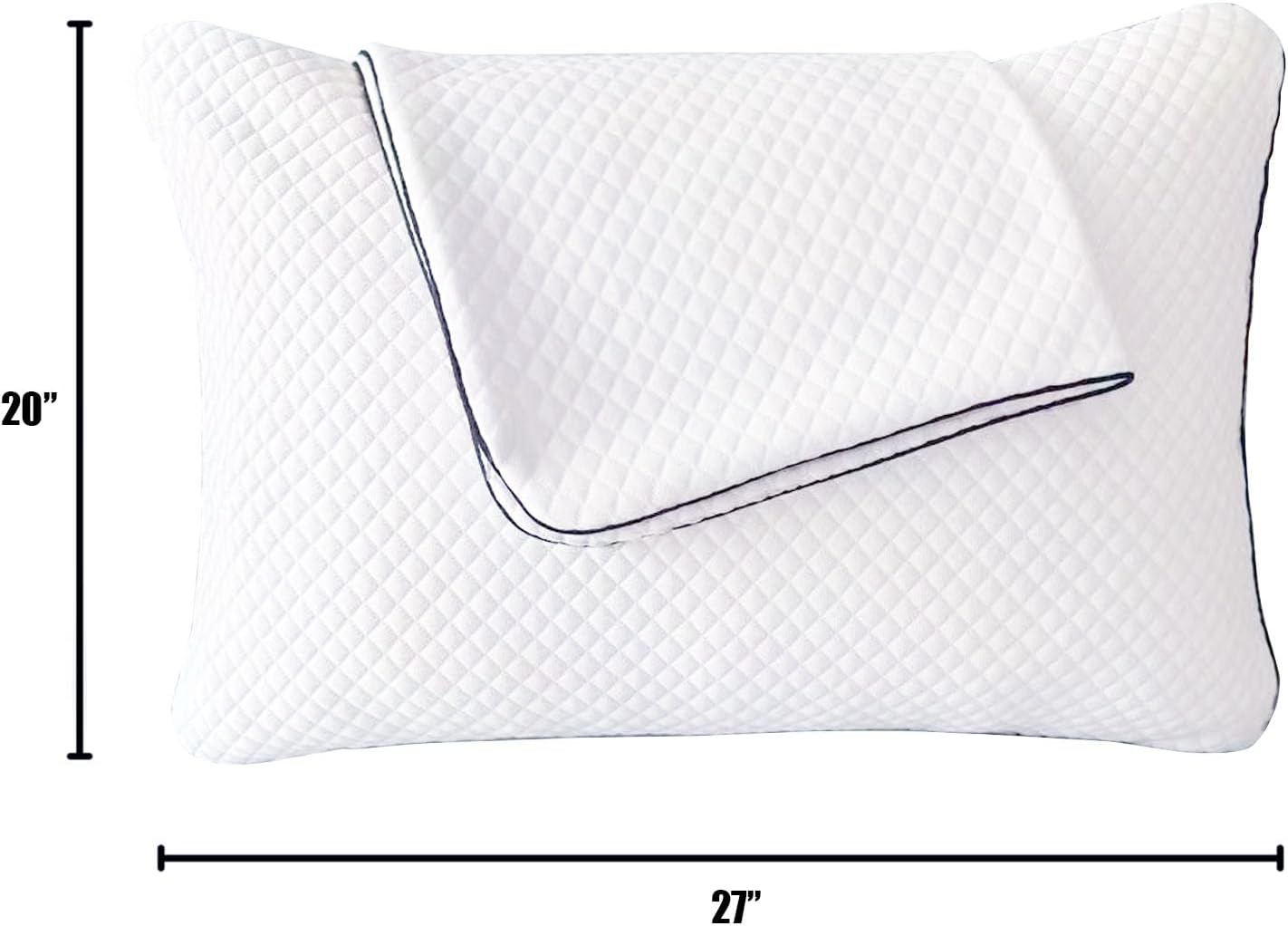 Pillow Protectors with Zipper Standard Size Set of 2 20x27in