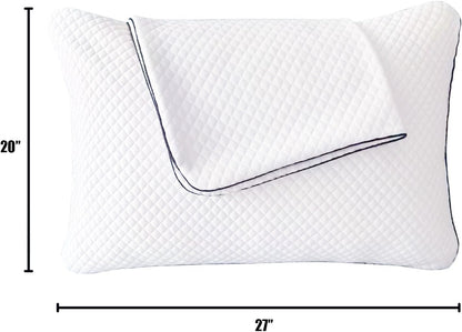 Pillow Protectors with Zipper Standard Size Set of 2 20x27in