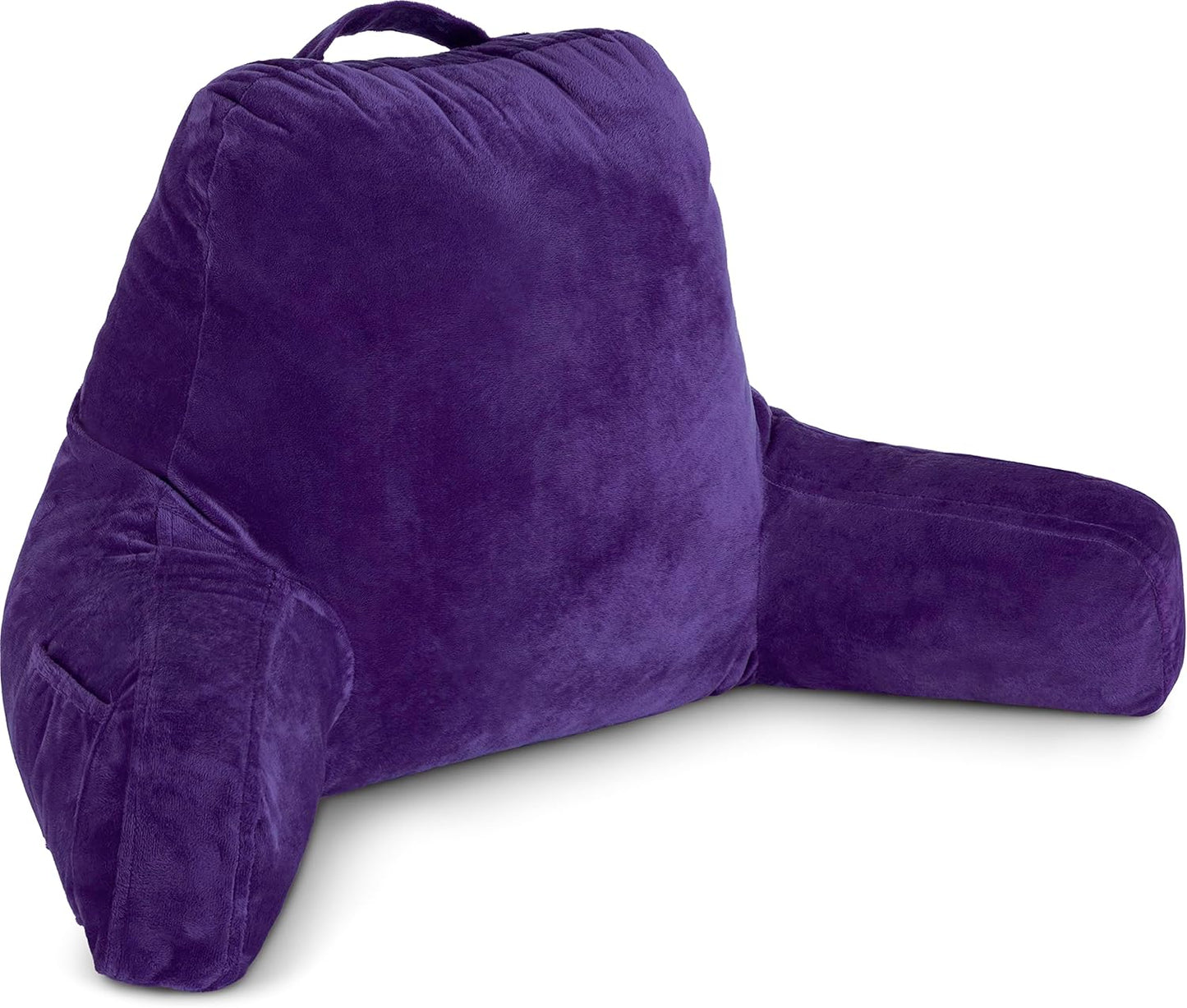 Husband Pillow XXL The Original for Adults - 30" Tall Backrest for Sitting Up in Bed - Firm Support Reading, Bed Rest Pillow for Adult, Neck Roll, Removable Cover - TV - Carolina Blue
